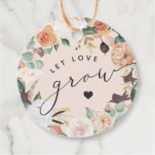 Boho Blooms Ließ Liebe wachsen Pflanze oder Saatgu Geschenkanhänger (Vorderseite)