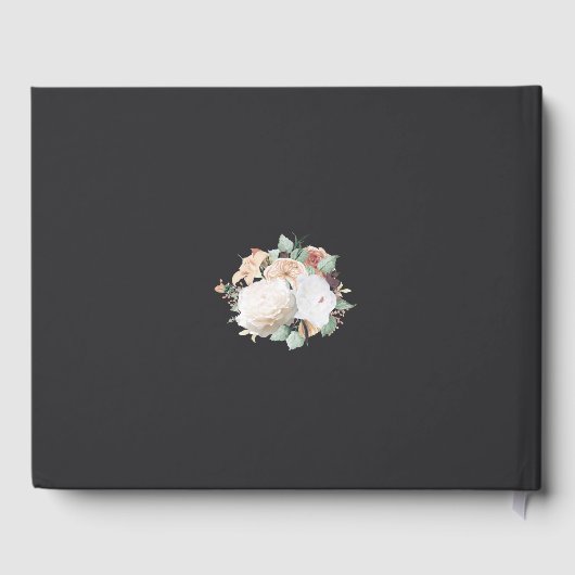 Boho Blooms Moderne Blumenhochzeit Gästebuch (Rückseite)