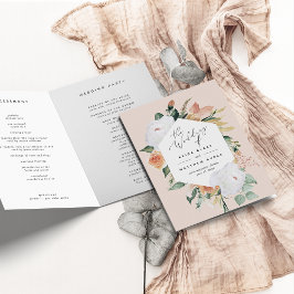 Boho Blooms Moderne Blumenhochzeit Programm