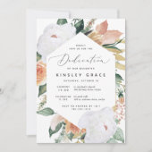 Boho Blooms | Moderne Blumenkinderpflege Einladung (Vorderseite)