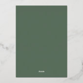Boho Blooms Moderne Blumentaufe Folieneinladung (Rückseite)