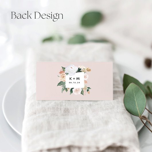 Boho Blooms Moderne Blumenwelt Platzkarte