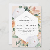 Boho Blooms | Moderne florale Engagement-Partei Einladung (Vorderseite)