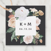 Boho Blooms Moderne florale Monogramm Geschenkanhänger (Vorderseite)