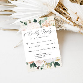 Boho Blooms Moderne Wahl RSVP Karte