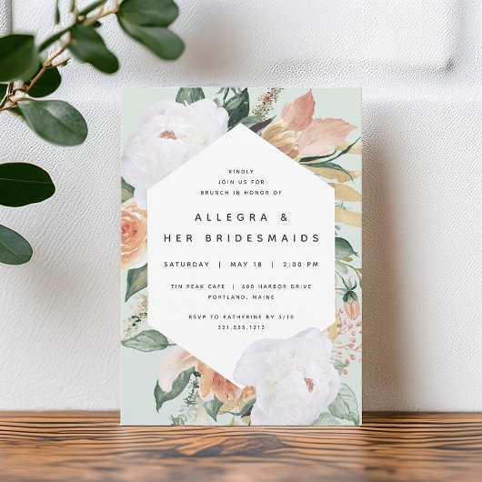 Boho Blooms | Moderner Blumenmarkt Brunch Einladung