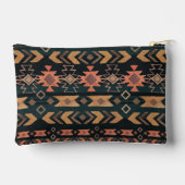 Boho Blooms und Pfeile Mit Monogramm Zubehörtasche (Rückseite)