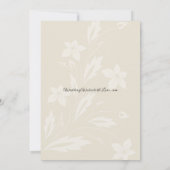 Boho Blooms und Vintage Vows Hochzeit Einladung (Rückseite)