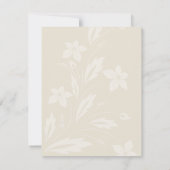 Boho Blooms und Vintage Vows Hochzeit Einladung (Rückseite)