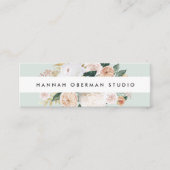 Boho Blooms Watercolor Floral Mini Visitenkarte (Vorderseite)