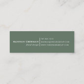 Boho Blooms Watercolor Floral Mini Visitenkarte (Rückseite)