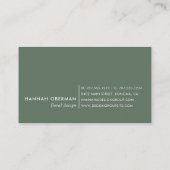 Boho Blooms Watercolor Floral Visitenkarte (Rückseite)