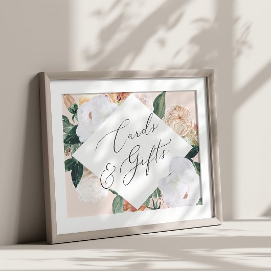 Boho Blooms Wedding Cards & Gifts Zeichen Poster
