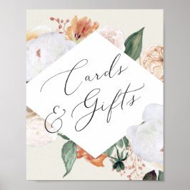 Boho Blooms Wedding Cards & Gifts Zeichen Poster