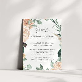 Boho Blooms Wedding Guest Information Insert Card