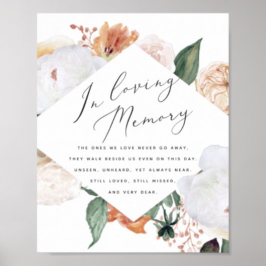 Boho Blooms Wedding Memorial Signing Poster (Vorne)