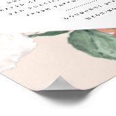 Boho Blooms Wedding Menu Sign Poster (Ecke)