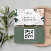 Boho Blooms Wedding QR Code RSVP Card
