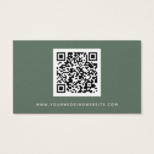 Boho Blooms Wedding QR Code RSVP Card (Rückseite)