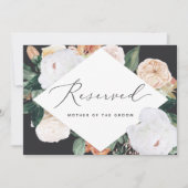 Boho Blooms Wedding Reservierte Sitzkarte Einladung (Vorderseite)