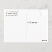 Boho Bloral Bridal Dusche Einladung Postkarte (Rückseite)