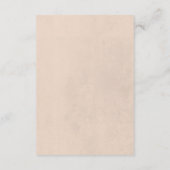 Boho Bloral Frame Blush Empfang Hochzeit Begleitkarte (Rückseite)