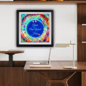 Boho Bloral individueller Angebotsname Ein Wort Poster