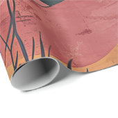 Boho Bloral Mountain Sunset - Rustikale Natur Geschenkpapier (Rolleneckpunkt)