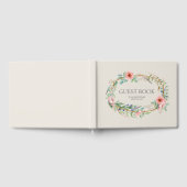 Boho Bloral Wreath mit Ihrem benutzerdefinierten T Gästebuch (Voll)