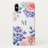Boho Blossom: Chic Mit Monogramm florales Telefon-