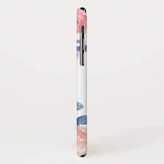 Boho Blossom: Chic Mit Monogramm florales Telefon- Case-Mate iPhone Hülle (Hinten/Links)