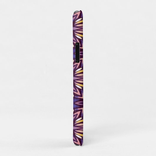 Boho Blossom: Lila künstlerisches Muster Case-Mate iPhone Hülle (Hinten/Rechts)