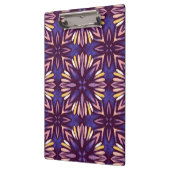 Boho Blossom: Lila künstlerisches Muster Klemmbrett (Links)