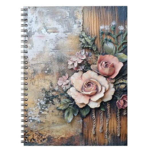 Boho Blossom Spiral Notebook Notizblock (Vorderseite)