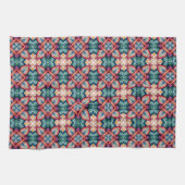 Boho Blossom Tile - Vibrannende Blüte Geschirrtuch (Horizontal)