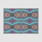 Boho Blue Abstrakt Graphic Pattern Seidenpapier (Vorderseite)