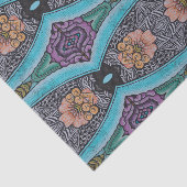 Boho Blue Abstrakt Graphic Pattern Seidenpapier (Ausschnitt)