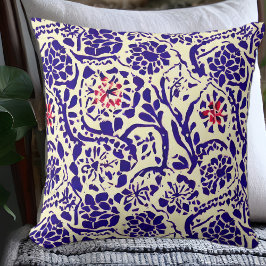 Boho Blue Abstrakt Kissen