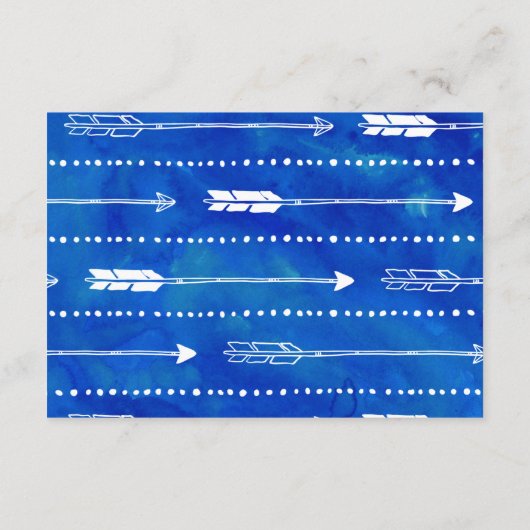 Boho Blue Adventure Themed Book Request Cards Begleitkarte (Rückseite)