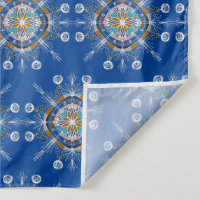 Boho Blue and Brown Hand Drawn Mandala Kunst