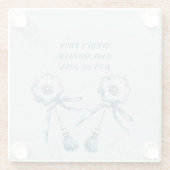 Boho Blue Baby Rattle Glasuntersetzer (Rückseite)