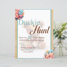 Boho Blue Bear Baby Shower Duck Hunt Game