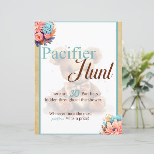 Boho Blue Bear Baby Shower Duck Hunt Game