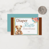 Boho Blue Bear Babydusche Windelwaschwaschmaschine Mitteilungskarte (Vorderseite/Rückseite Beispiel)