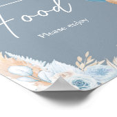 Boho Blue Bear Balloon Baby Showküche Poster (Ecke)