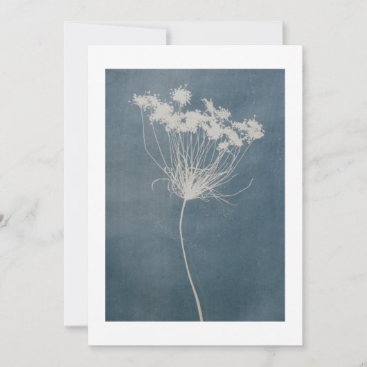 Boho Blue Blume Grußkarte (Vorderseite)