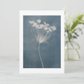 Boho Blue Blume Grußkarte (Stehend Vorderseite)