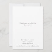 Boho Blue Blume Grußkarte (Rückseite)