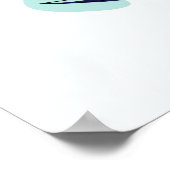 Boho Blue Blume Poster (Ecke)