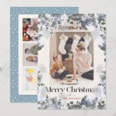 Boho Blue Botanical Arch 4 Foto Weihnachten (Vorne/Hinten)